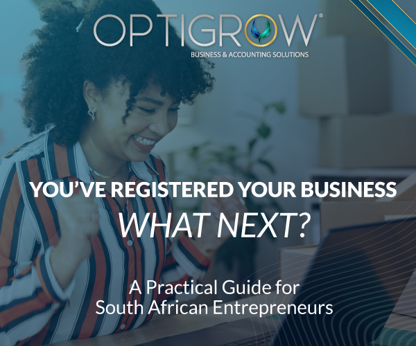 South African entrepreneur setting up business finances after company registration